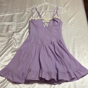 Lucy in the sky purple corset dress